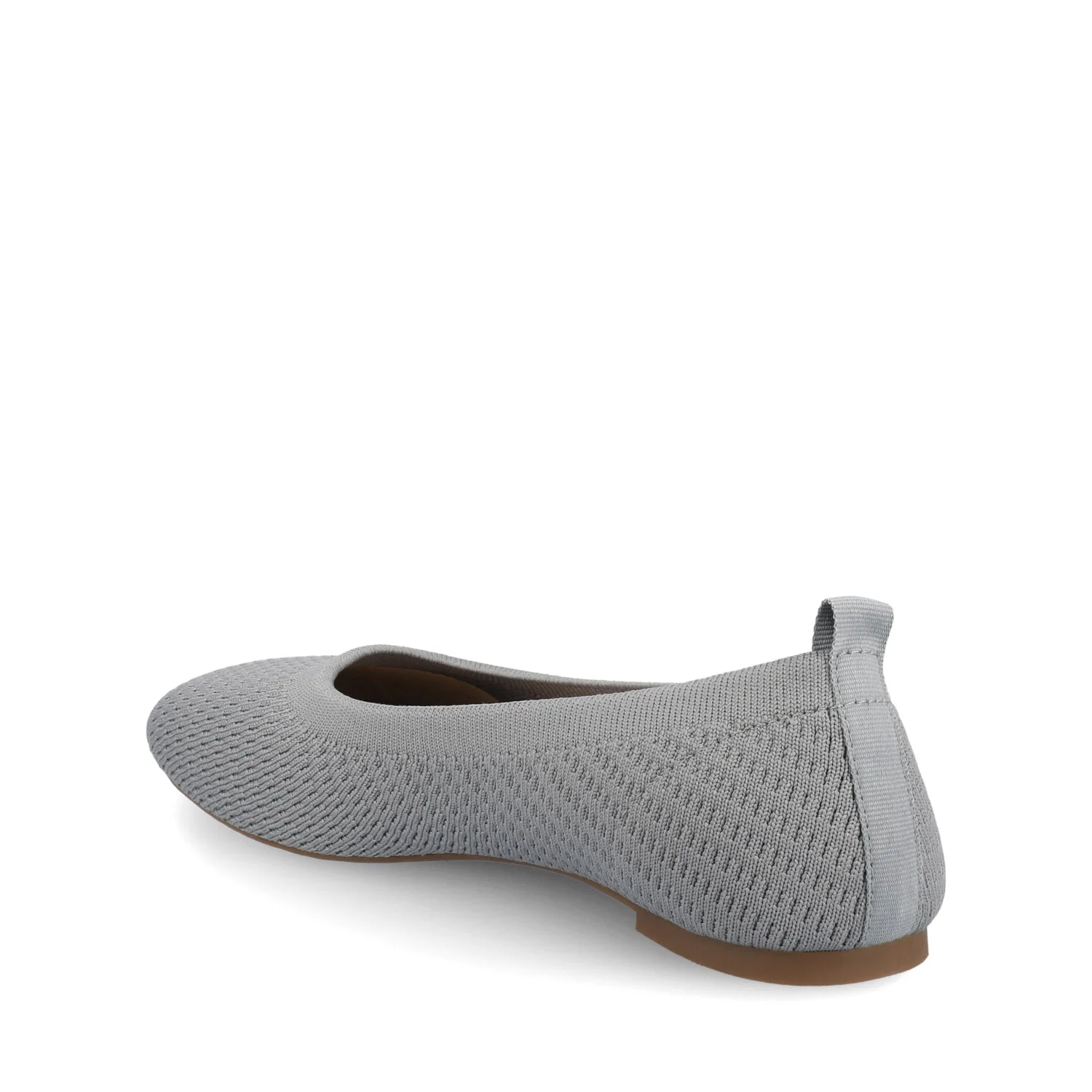 MARYANN KNIT FABRIC BALLET FLATS IN WIDE - Grey Knit - Image 3