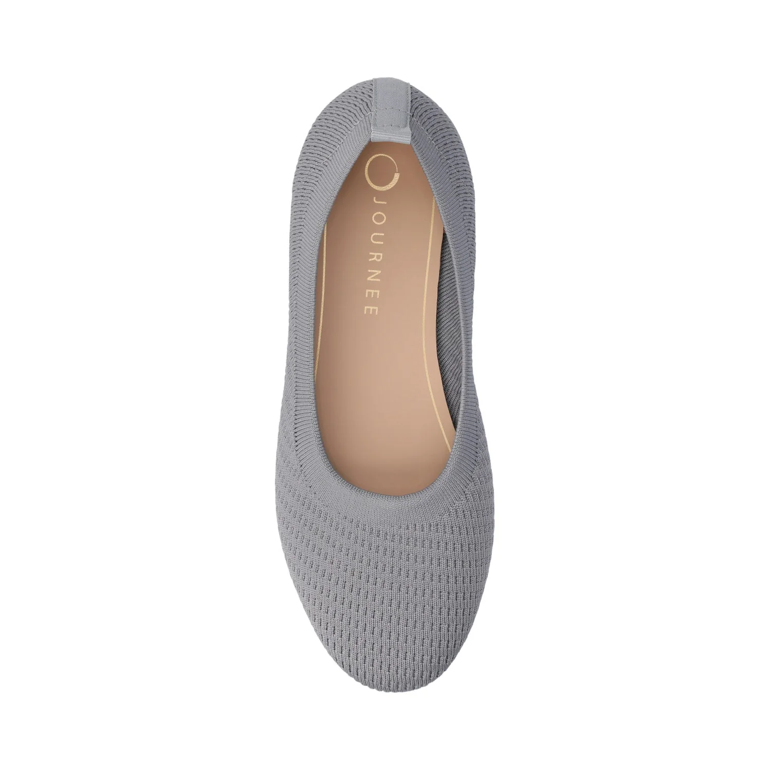 MARYANN KNIT FABRIC BALLET FLATS IN WIDE - Grey Knit - Image 4