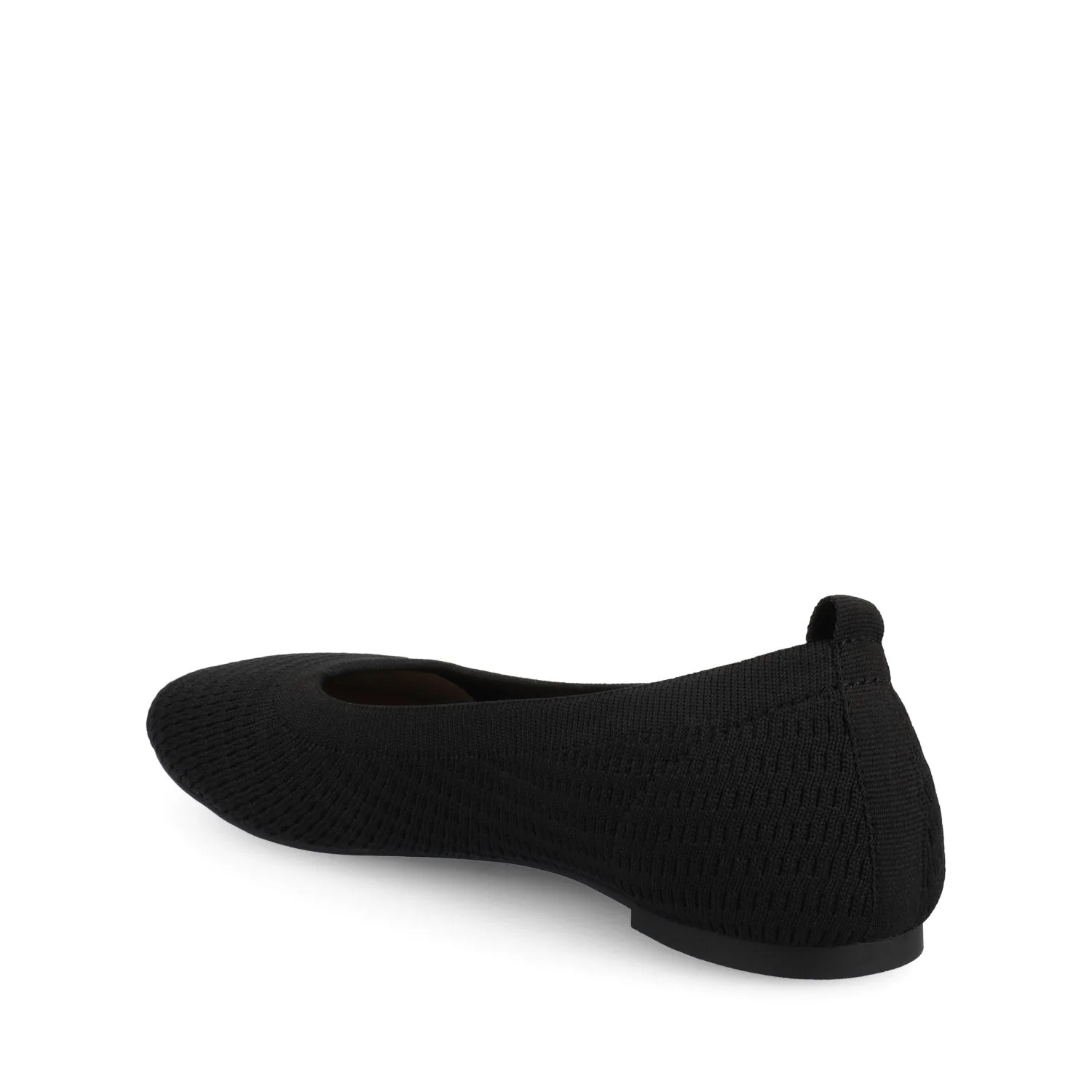 MARYANN KNIT FABRIC BALLET FLATS - Black Knit - Image 3