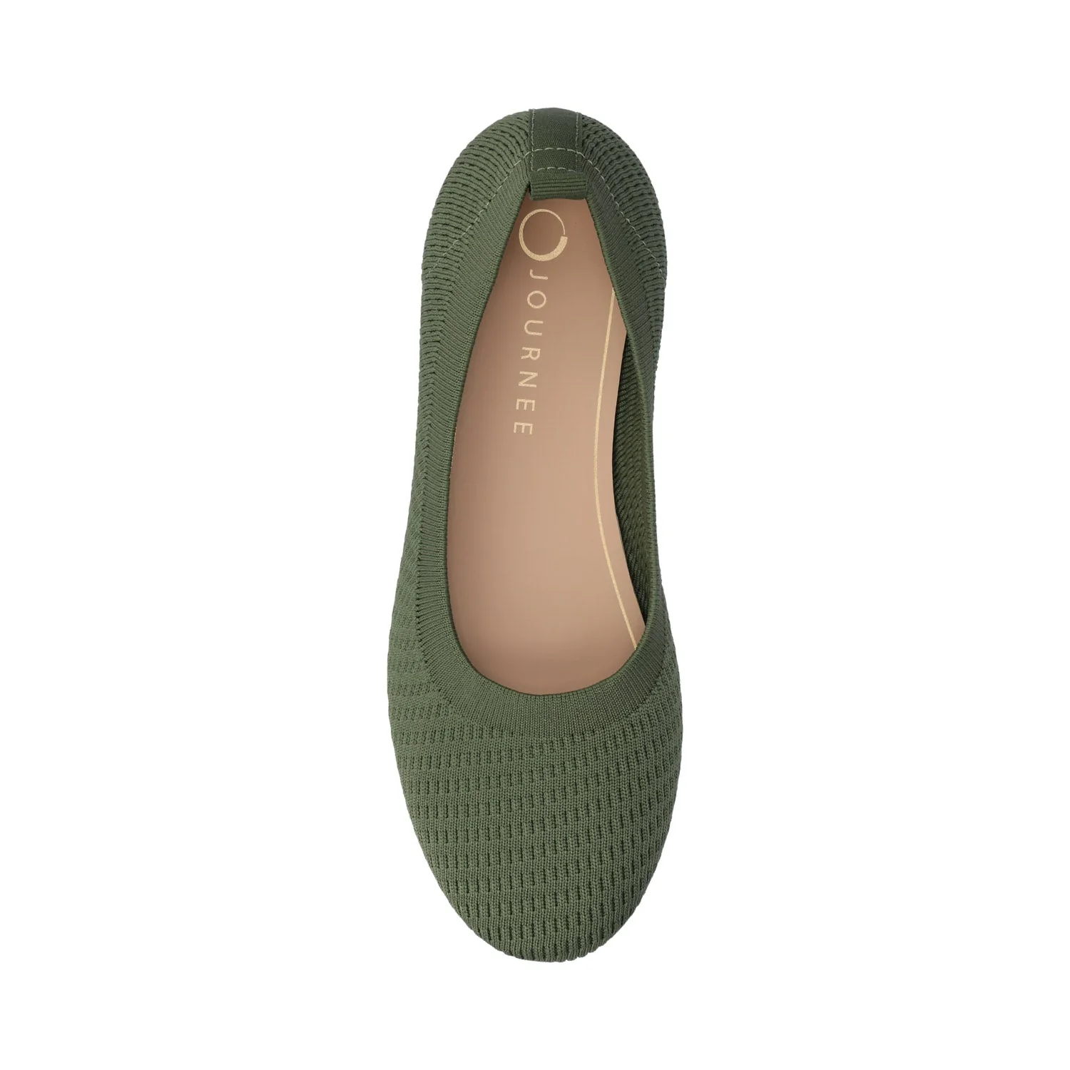 MARYANN KNIT FABRIC BALLET FLATS - Green Knit - Image 4