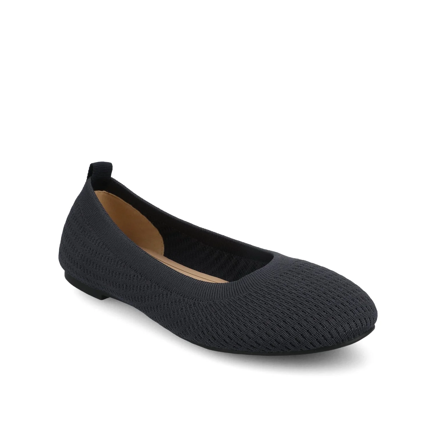 MARYANN KNIT FABRIC BALLET FLATS IN STATEMENT - Navy Knit - Image 2