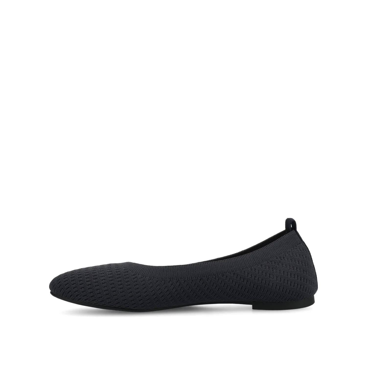 MARYANN KNIT FABRIC BALLET FLATS IN WIDE STATEMENT - Navy Knit - Image 3