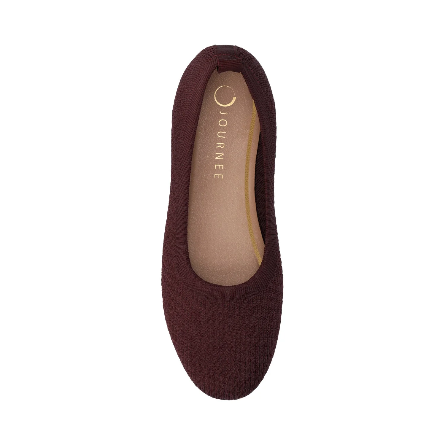 MARYANN KNIT FABRIC BALLET FLATS - Plum Knit - Image 4