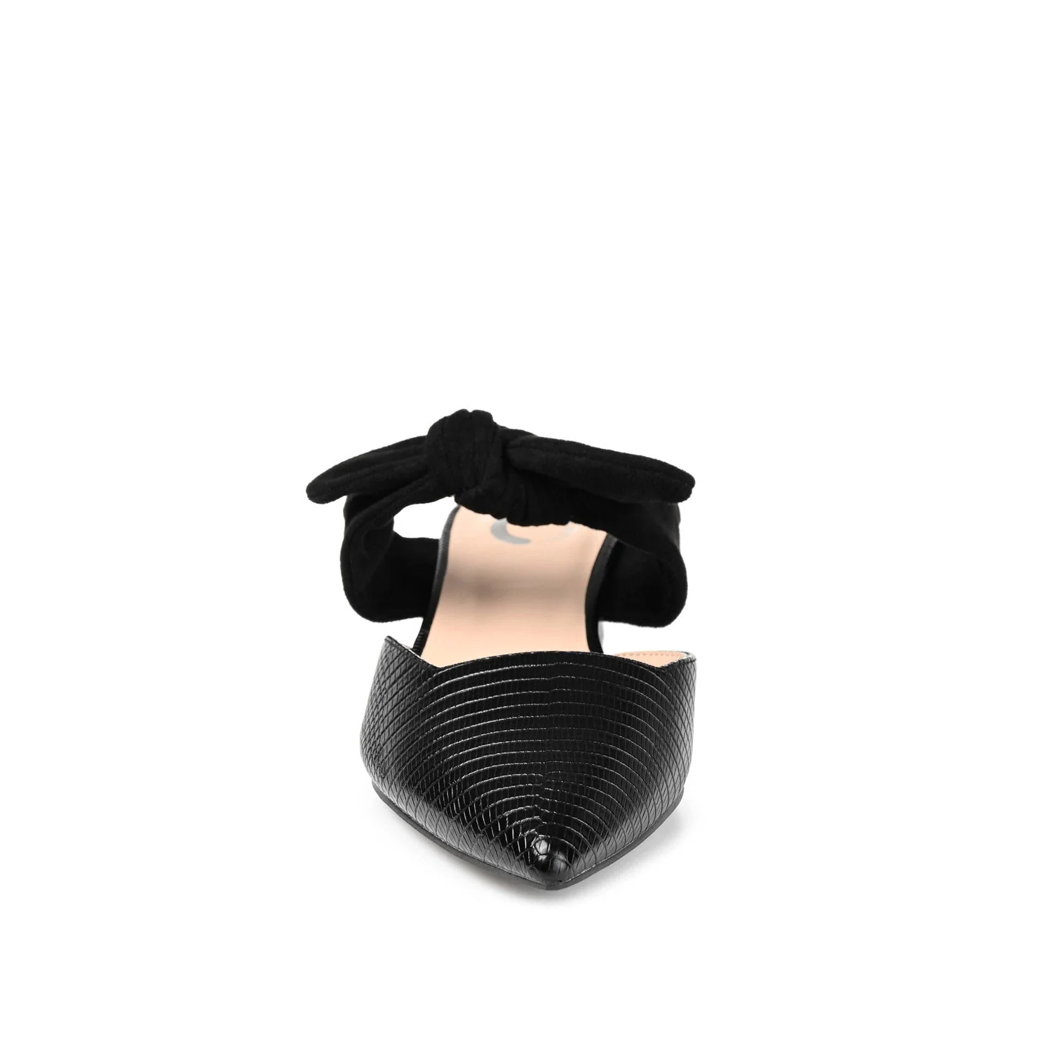 MELORA LOW BLOCK HEELS IN VEGAN LEATHER - Black - Image 5