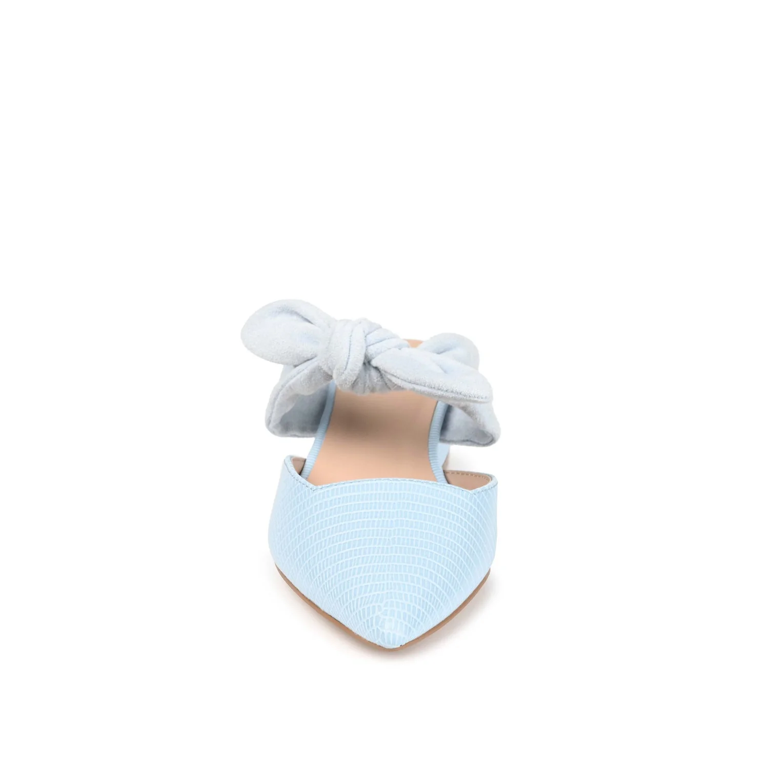 MELORA LOW BLOCK HEELS IN VEGAN LEATHER - Blue - Image 5