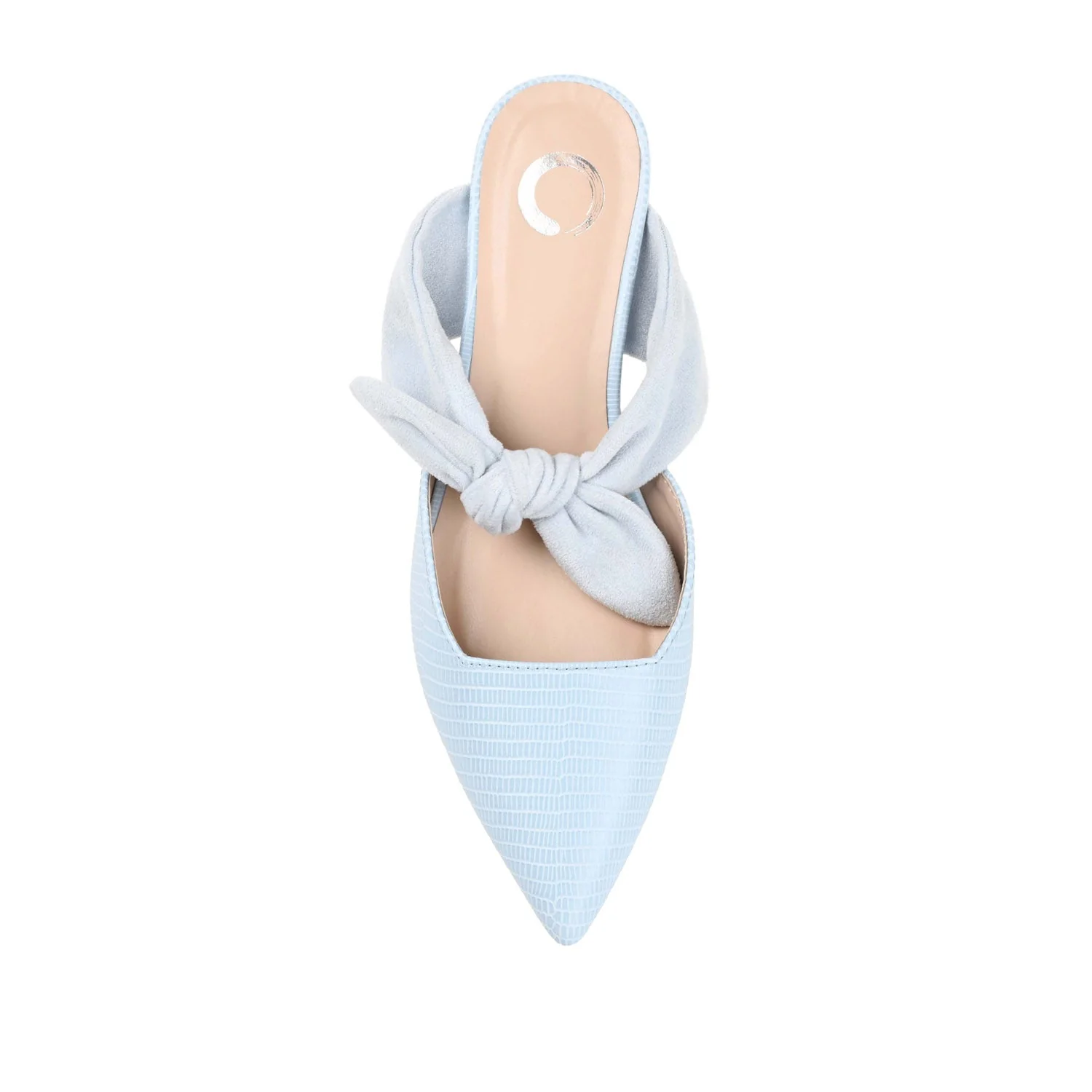 MELORA LOW BLOCK HEELS IN VEGAN LEATHER - Blue - Image 6