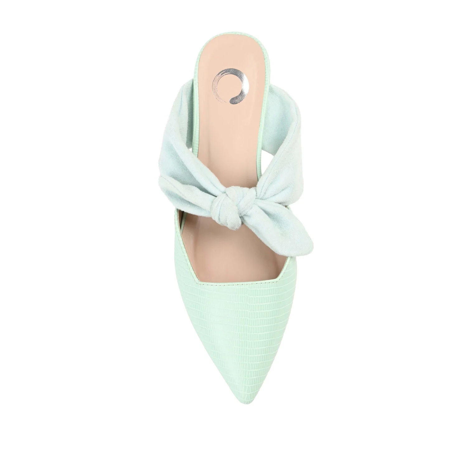 MELORA LOW BLOCK HEELS IN VEGAN LEATHER - Mint - Image 6