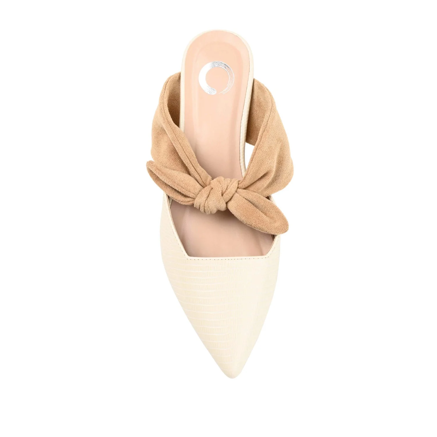 MELORA LOW BLOCK HEELS IN VEGAN LEATHER - Off White - Image 7
