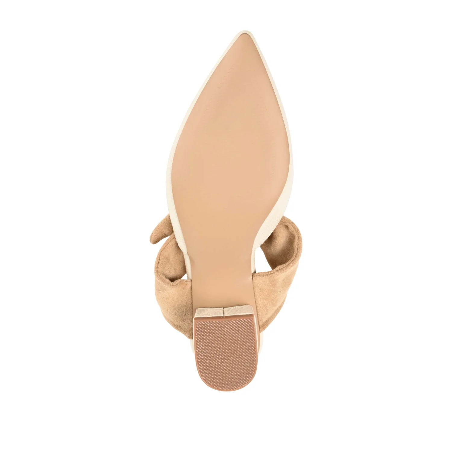 MELORA LOW BLOCK HEELS IN VEGAN LEATHER - Off White - Image 9
