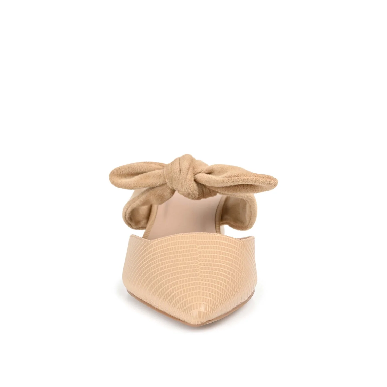 MELORA LOW BLOCK HEELS IN VEGAN LEATHER - Tan - Image 5
