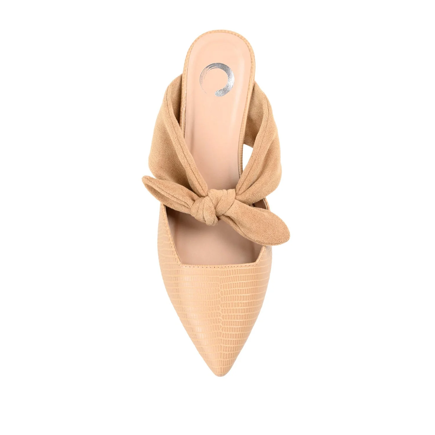 MELORA LOW BLOCK HEELS IN VEGAN LEATHER - Tan - Image 6