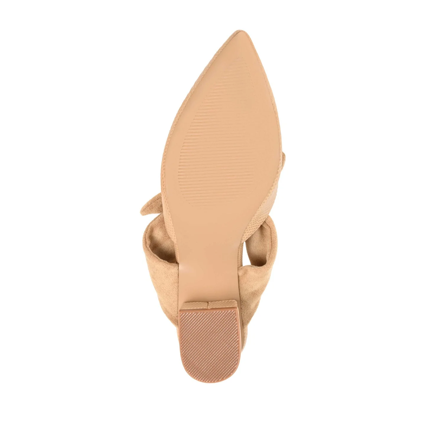 MELORA LOW BLOCK HEELS IN VEGAN LEATHER - Tan - Image 8