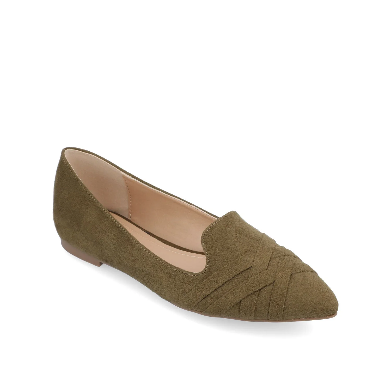 MINDEE LOAFER FLATS IN WIDE - Olive - Image 2