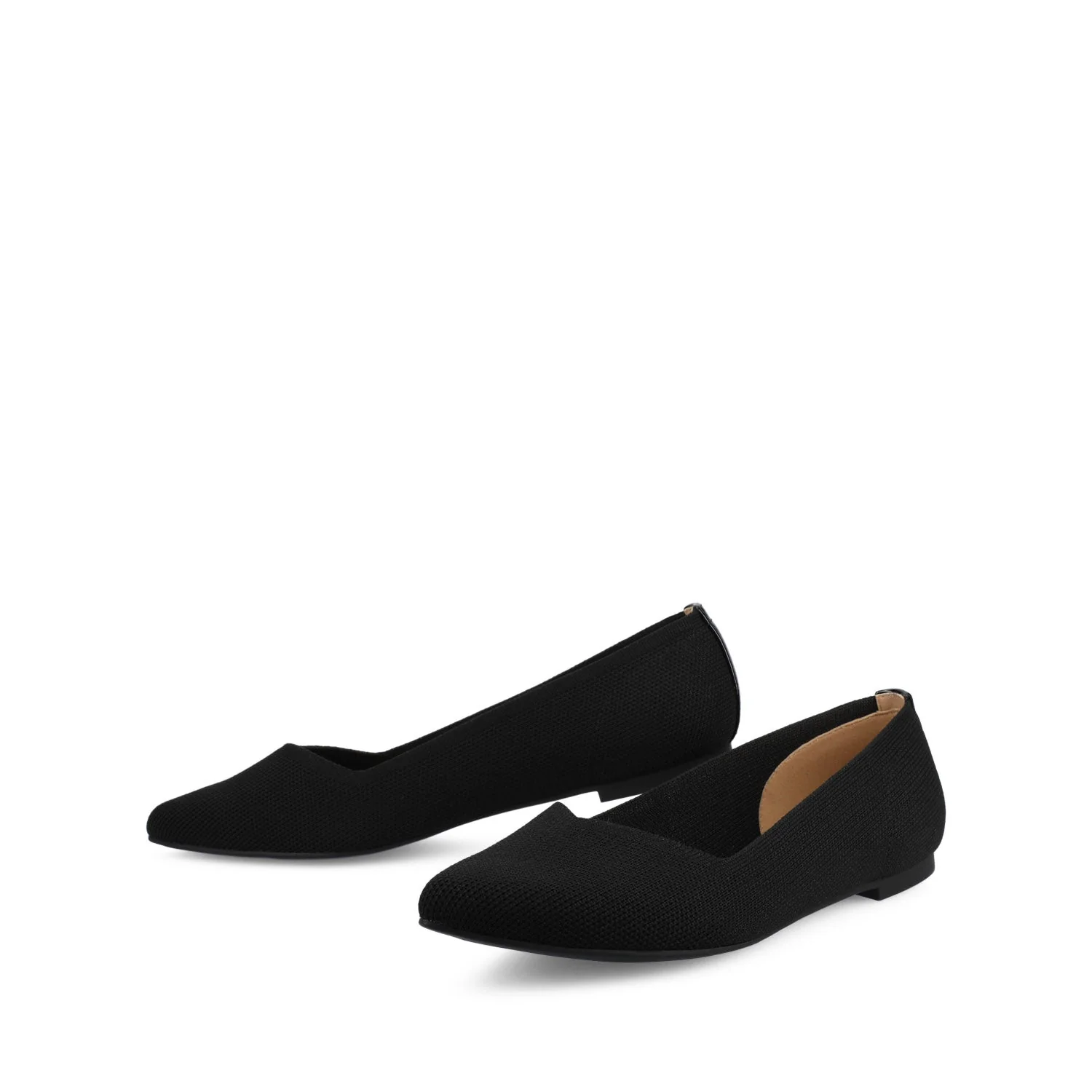 MINNAH BALLET FLATS IN KNIT FABRIC - Black Knit - Image 2