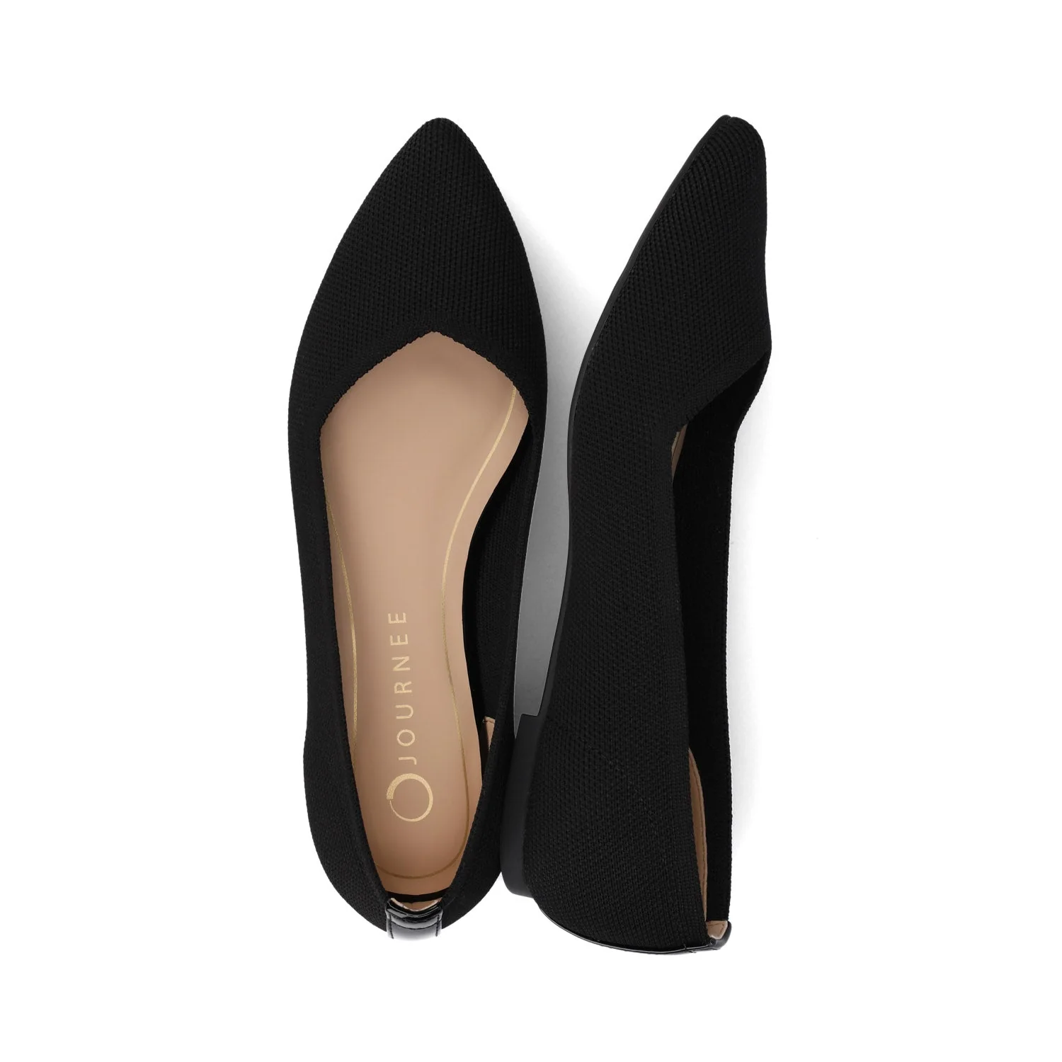 MINNAH BALLET FLATS IN KNIT FABRIC - Black Knit - Image 3