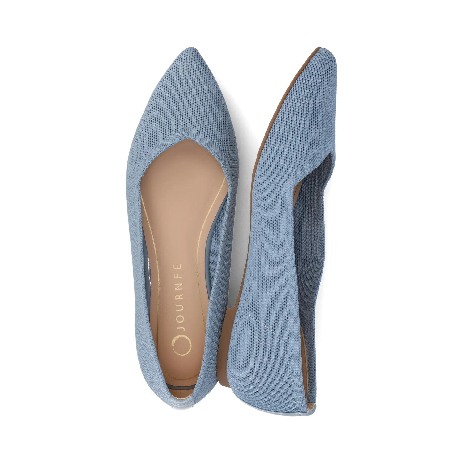 MINNAH BALLET FLATS IN KNIT FABRIC - Blue Knit - Image 3