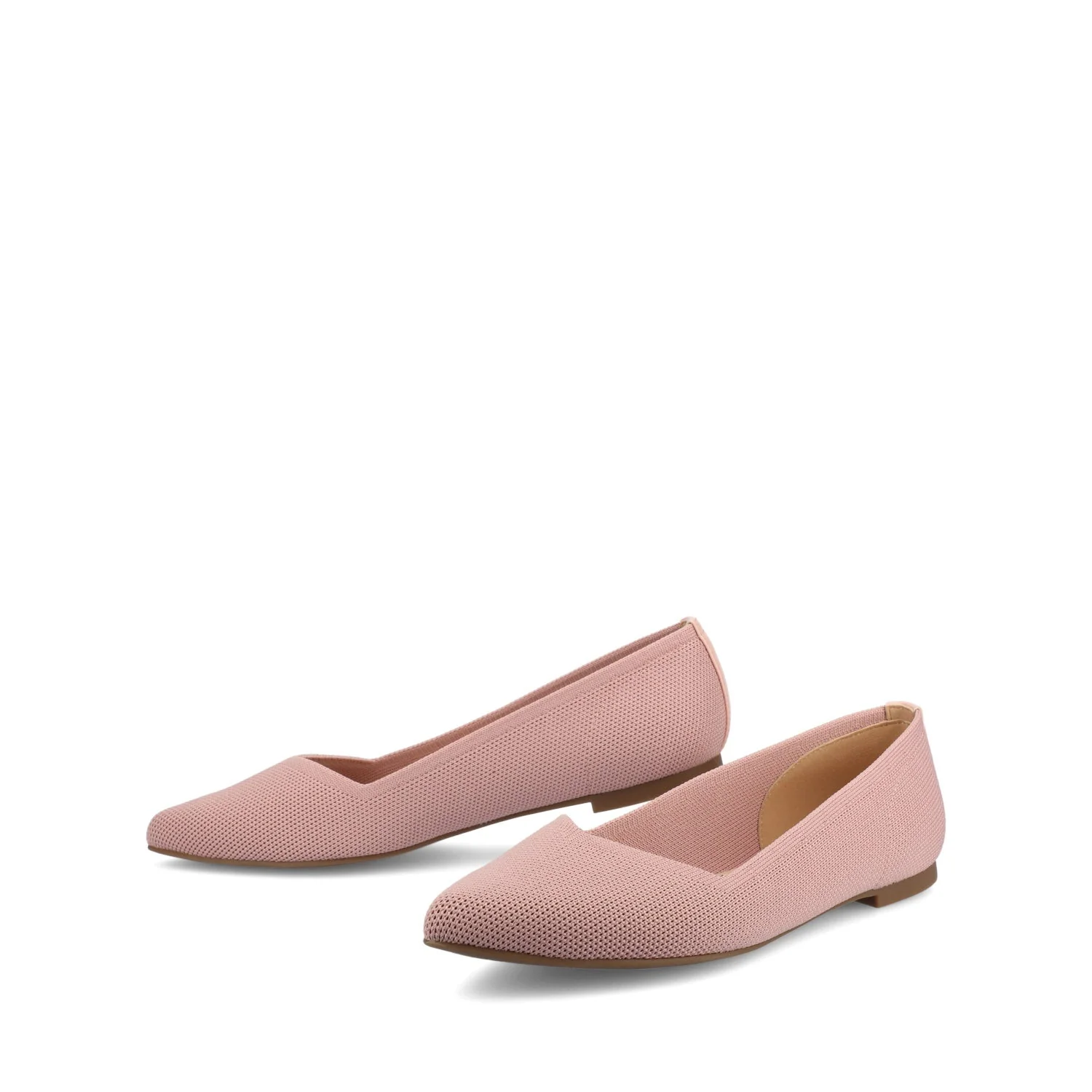 MINNAH BALLET FLATS IN KNIT FABRIC - Pink Knit - Image 2