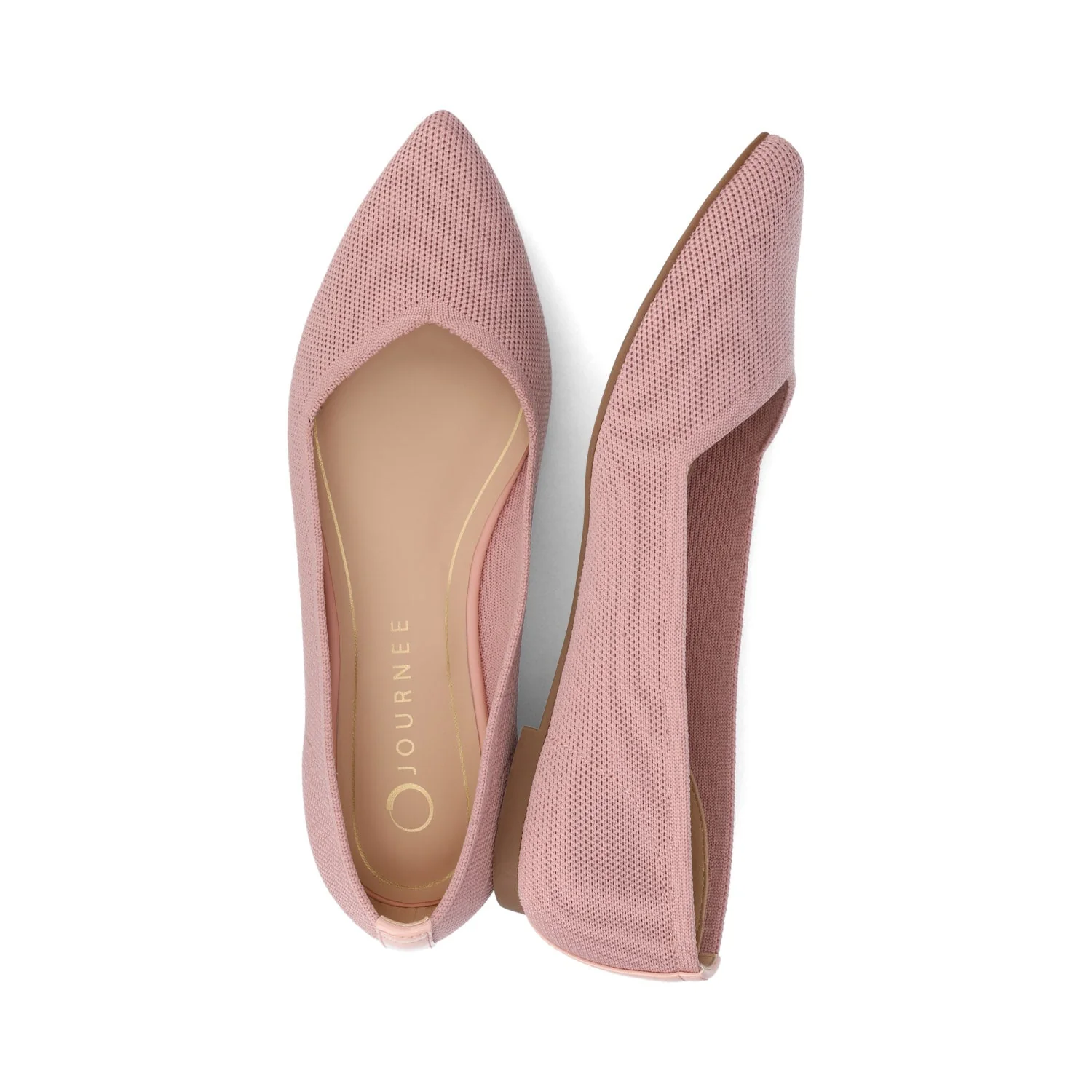 MINNAH BALLET FLATS IN KNIT FABRIC - Pink Knit - Image 3