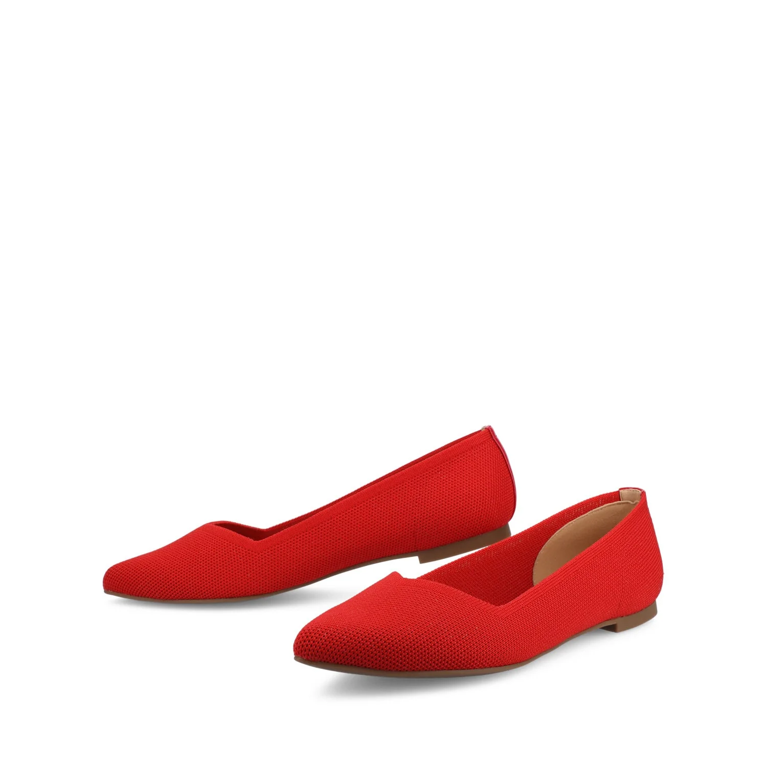MINNAH BALLET FLATS IN KNIT FABRIC - Red Knit - Image 2