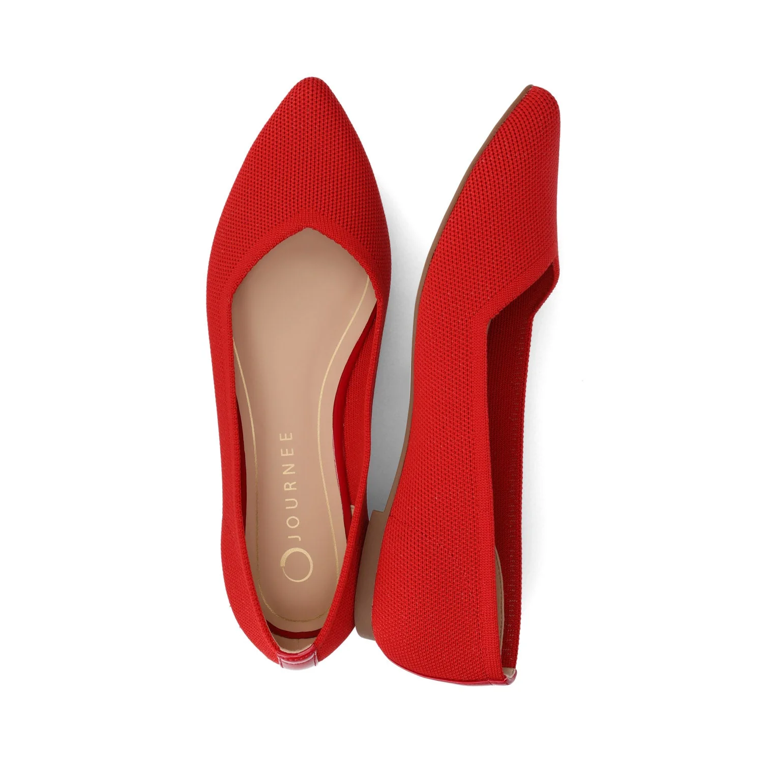 MINNAH BALLET FLATS IN KNIT FABRIC - Red Knit - Image 3