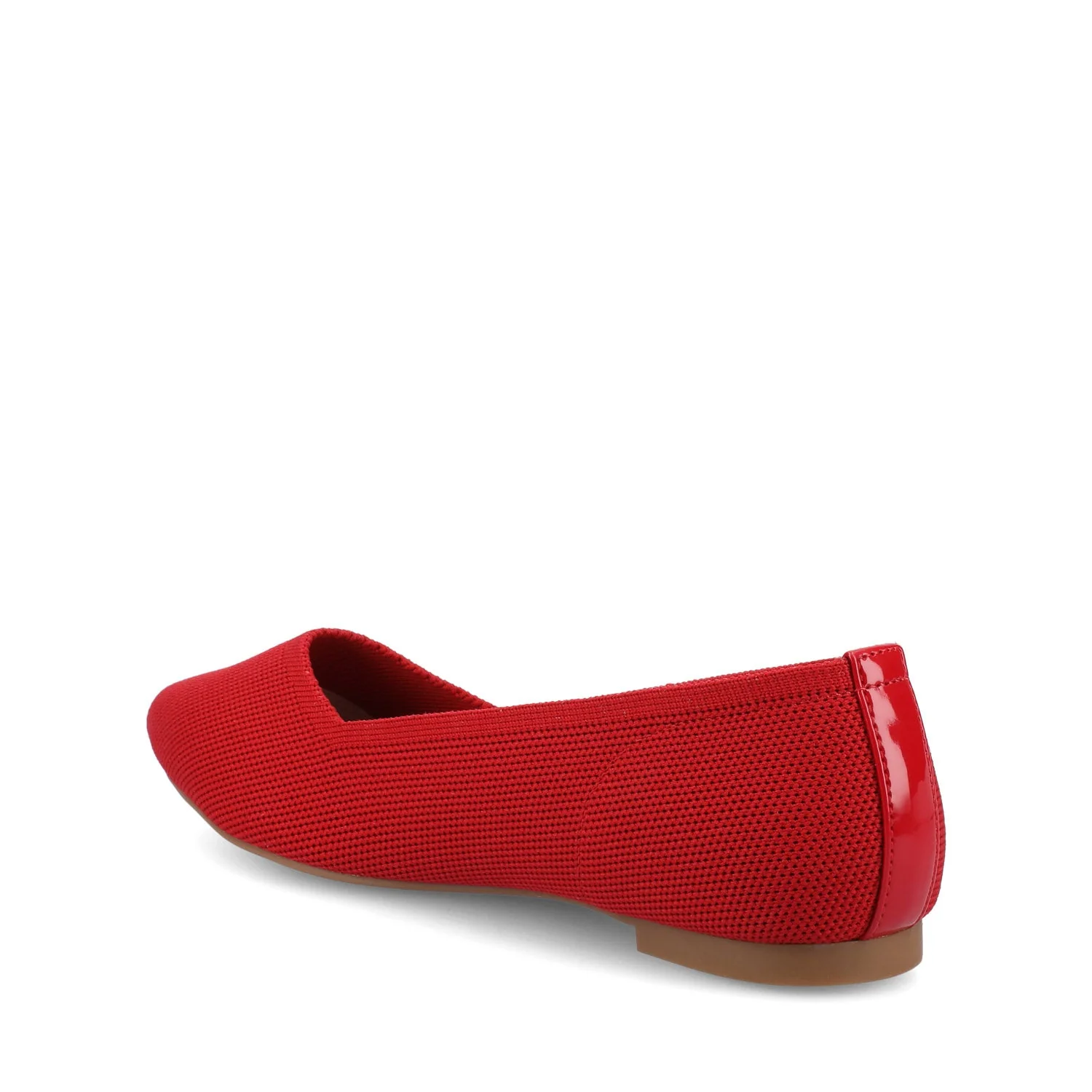 MINNAH BALLET FLATS IN KNIT FABRIC - Red Knit - Image 4