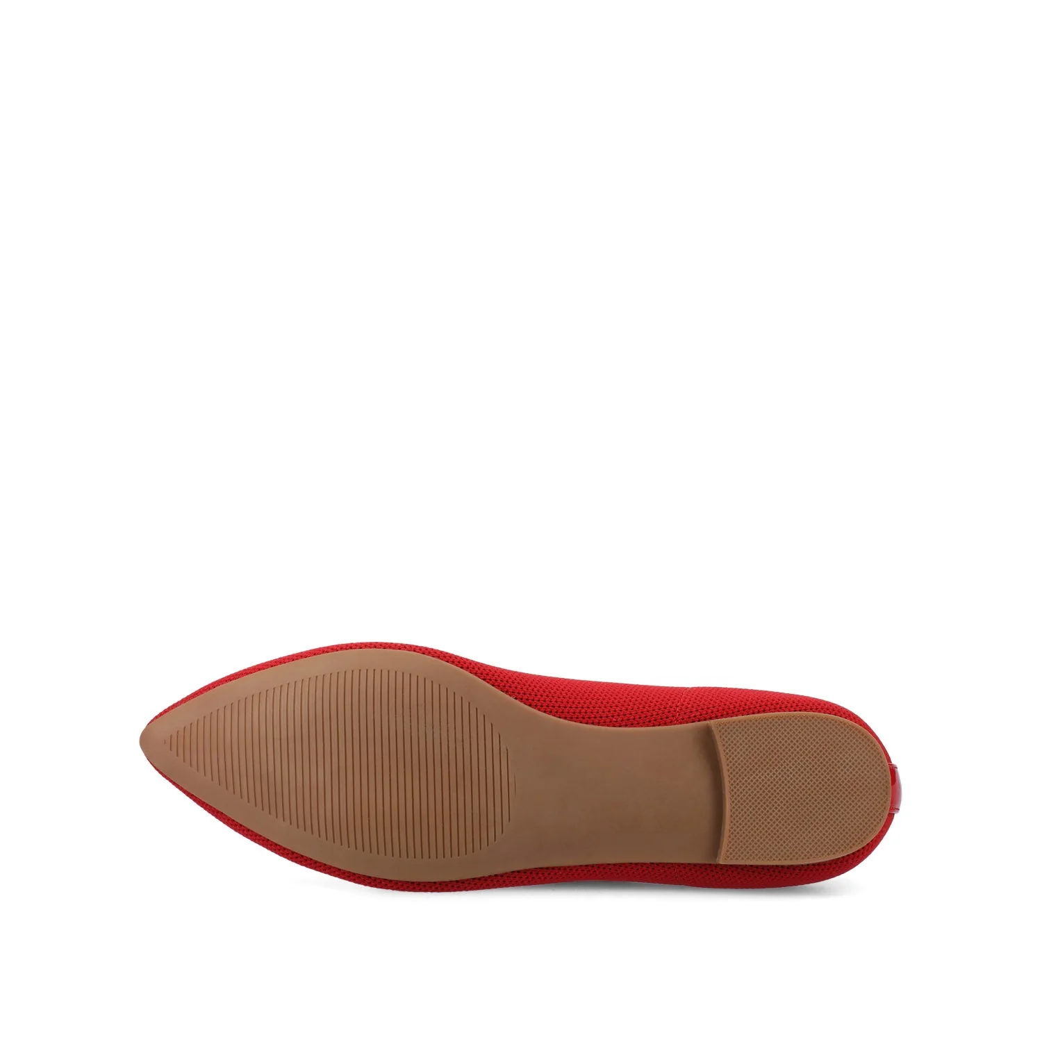 MINNAH BALLET FLATS IN KNIT FABRIC - Red Knit - Image 5