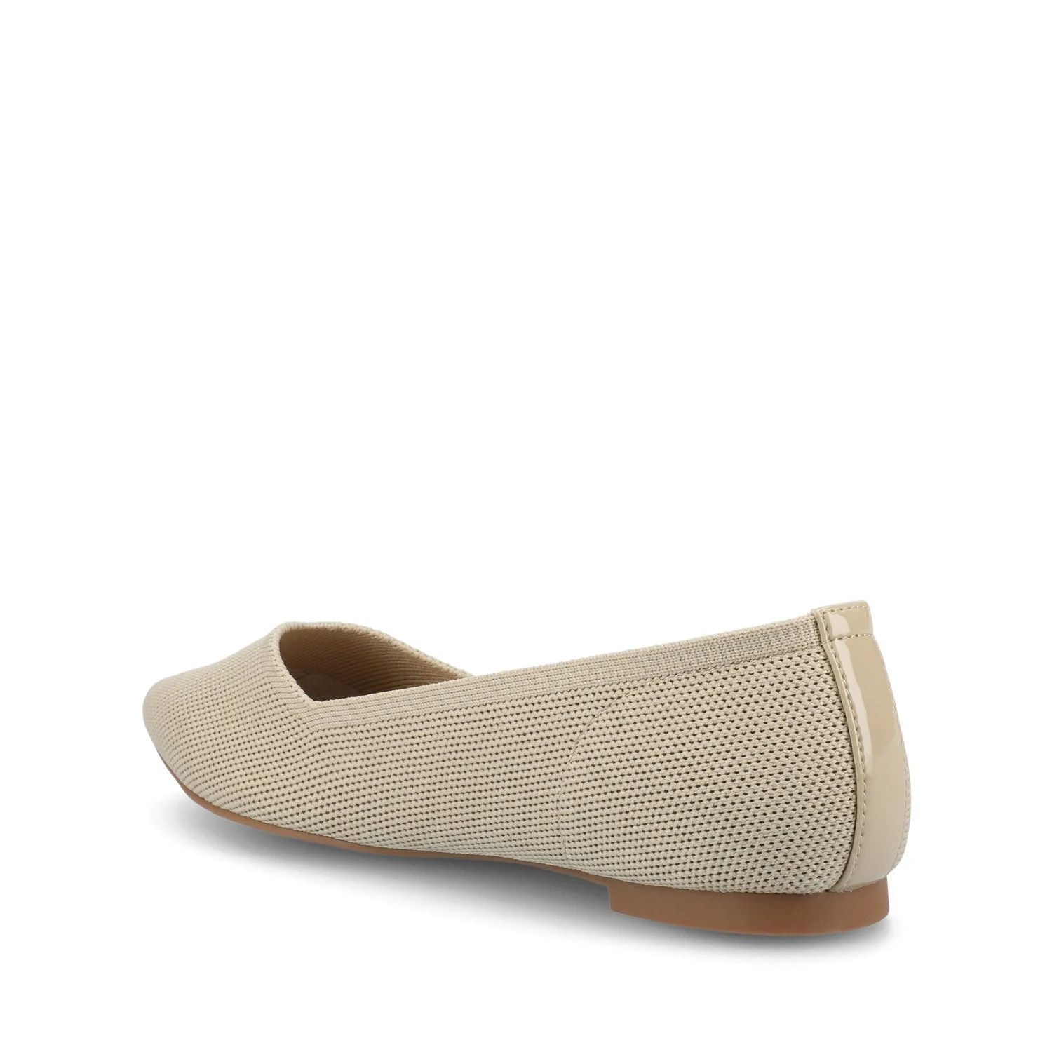 MINNAH BALLET FLATS IN KNIT FABRIC - Taupe Knit - Image 4