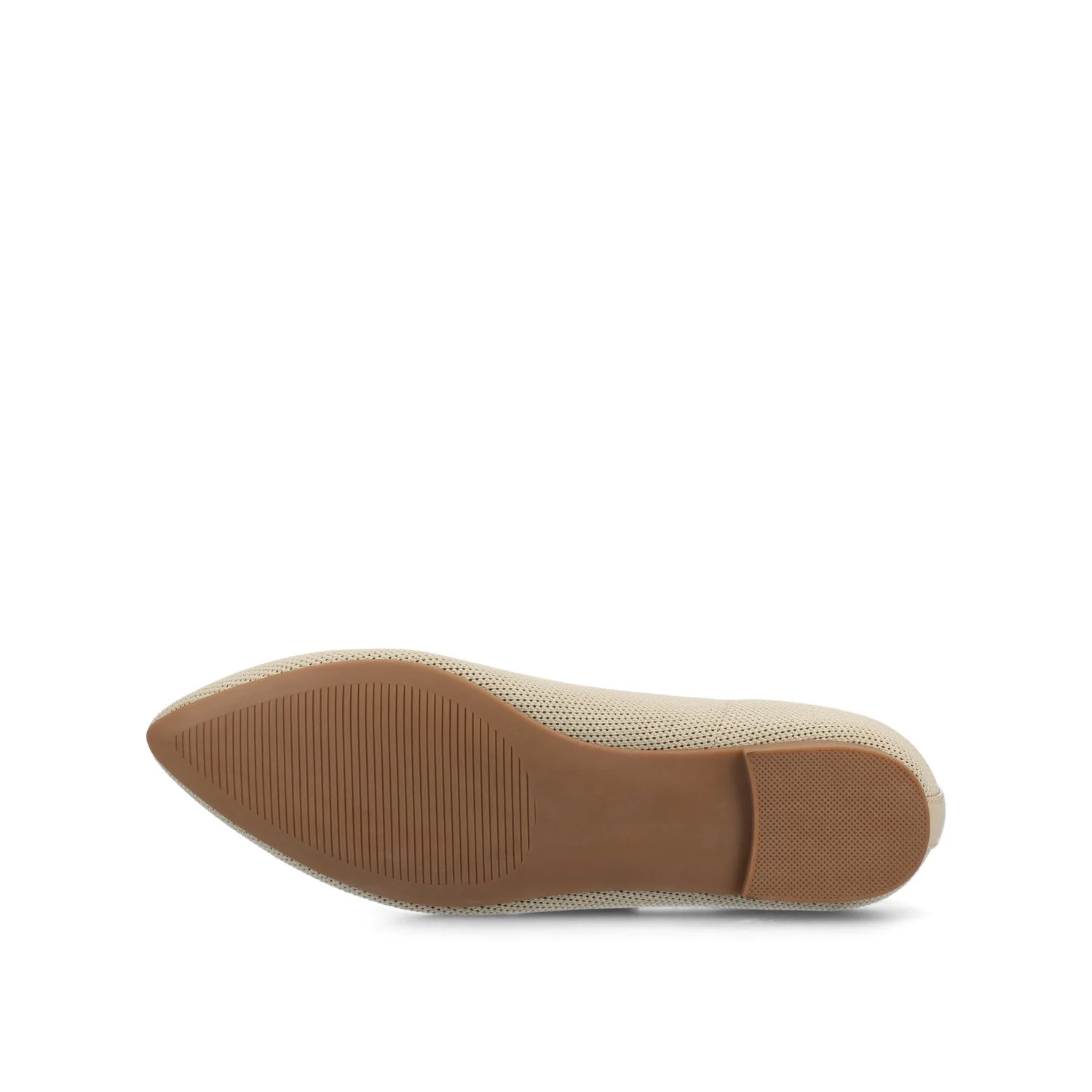MINNAH BALLET FLATS IN KNIT FABRIC - Taupe Knit - Image 5
