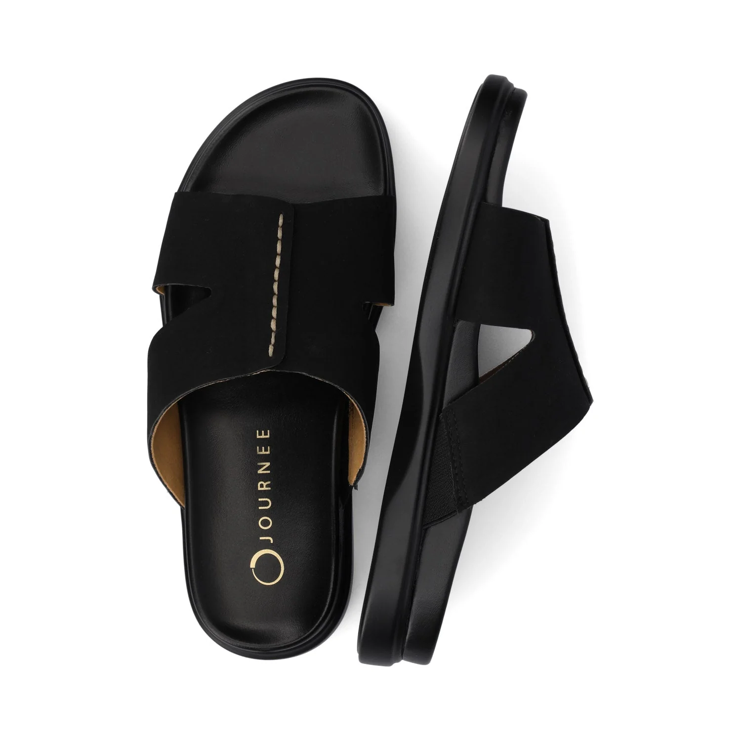 MISEY SINGLE BAND SLIP ON SANDALS - Black - Image 3