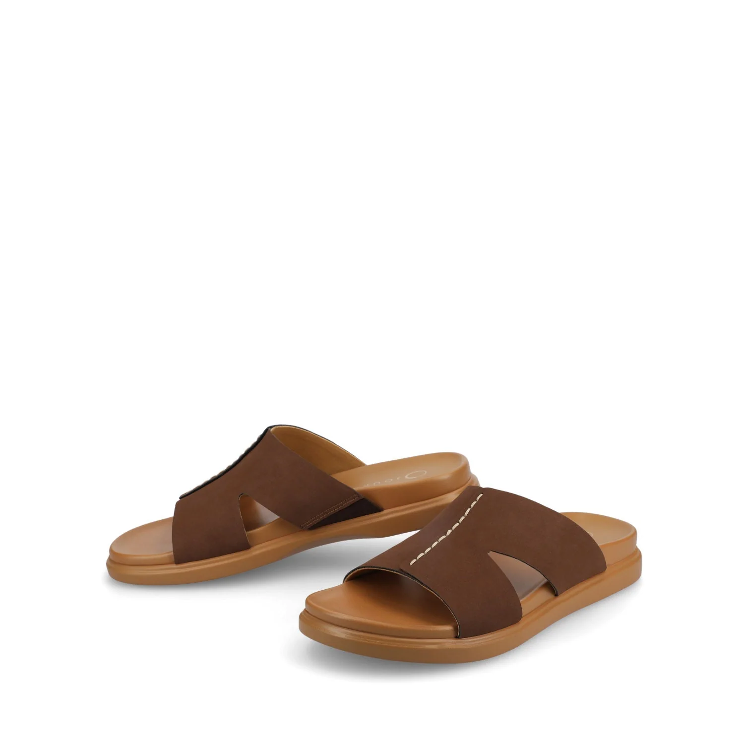 MISEY SINGLE BAND SLIP ON SANDALS - Brown - Image 2