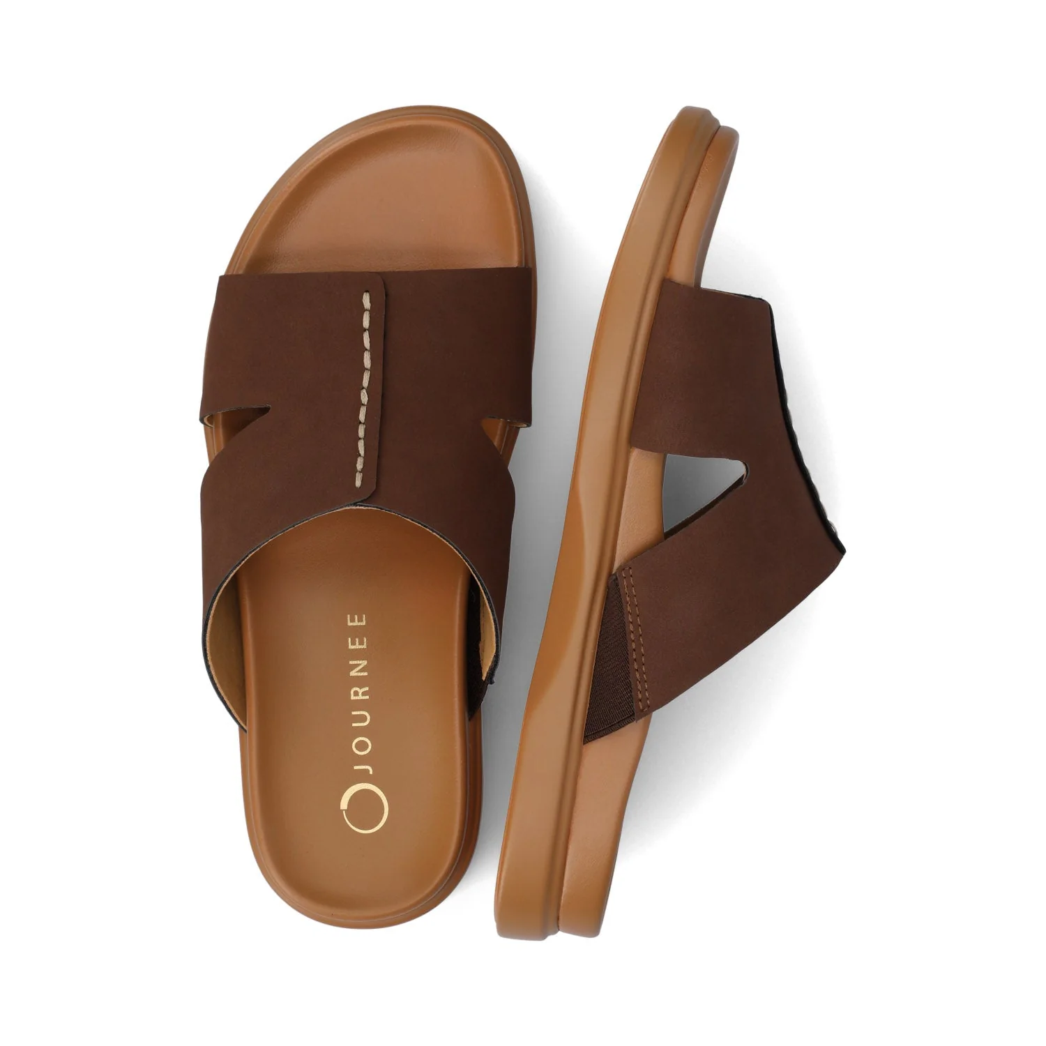 MISEY SINGLE BAND SLIP ON SANDALS - Brown - Image 3