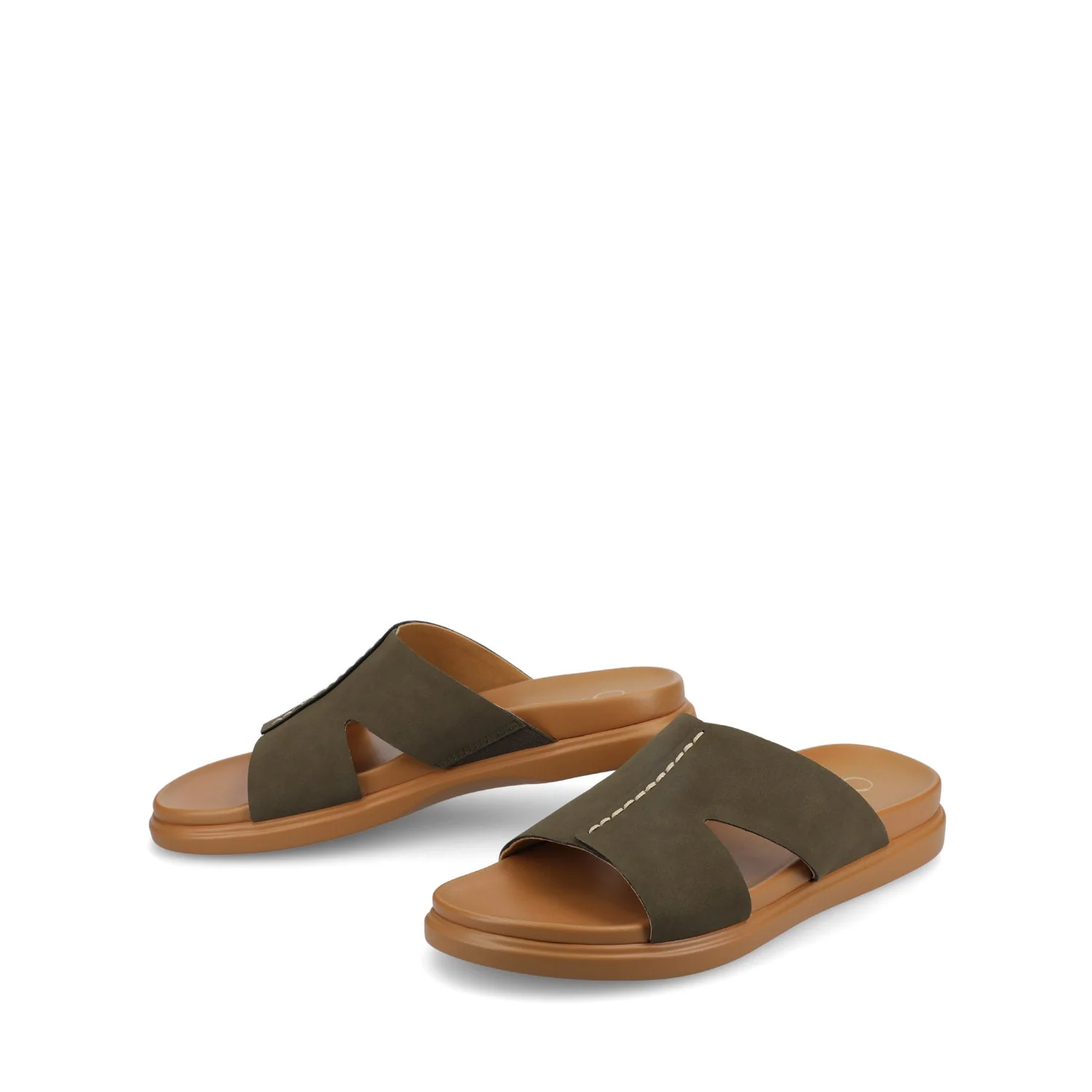 MISEY SINGLE BAND SLIP ON SANDALS - Olive - Image 2