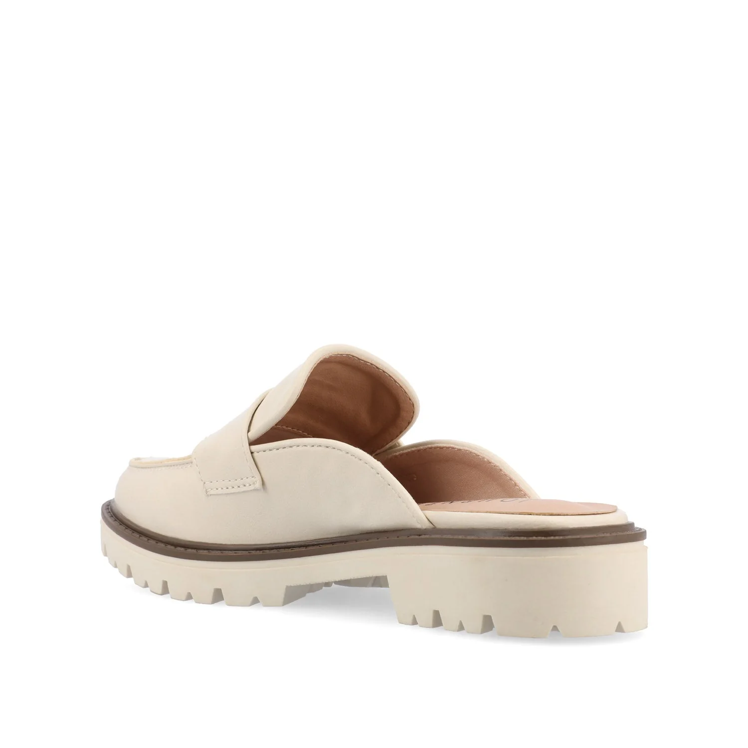 MIYCAH MULED LOAFER FLATS IN FAUX SUEDE - Beige - Image 5