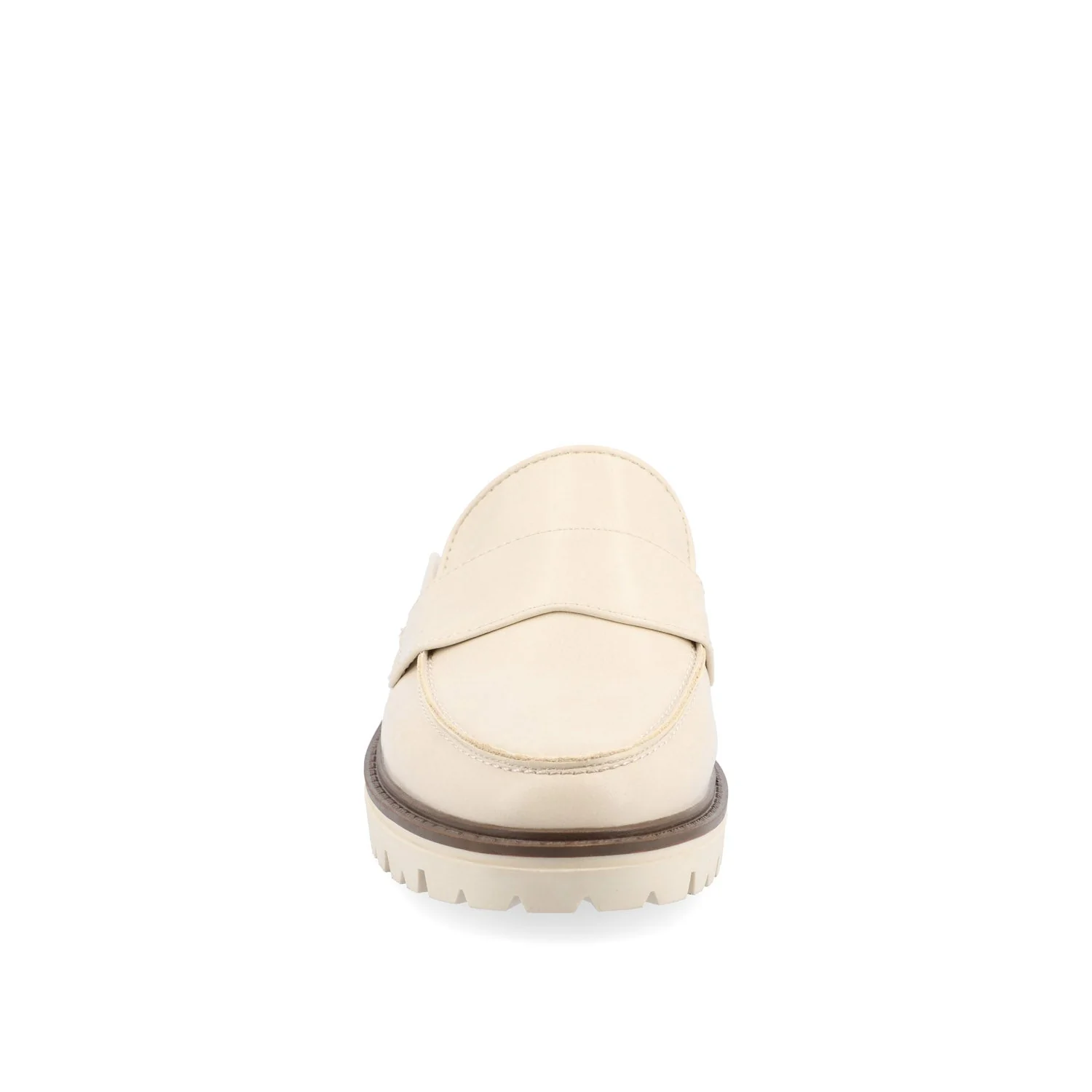 MIYCAH MULED LOAFER FLATS IN FAUX SUEDE - Beige - Image 6