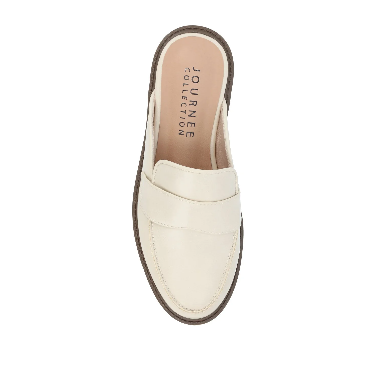 MIYCAH MULED LOAFER FLATS IN FAUX SUEDE - Beige - Image 7