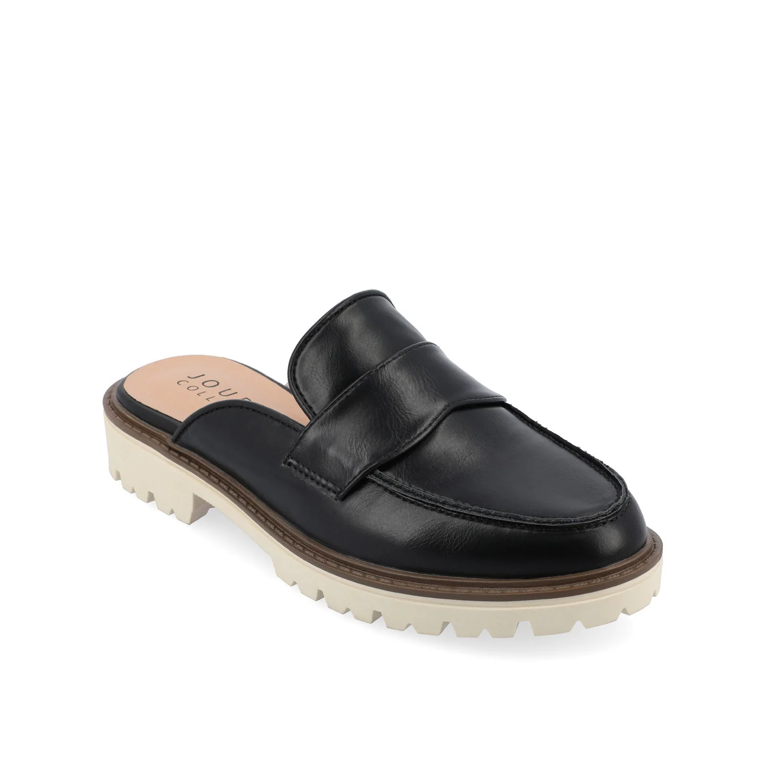 MIYCAH MULED LOAFER FLATS IN FAUX SUEDE - Black - Image 2