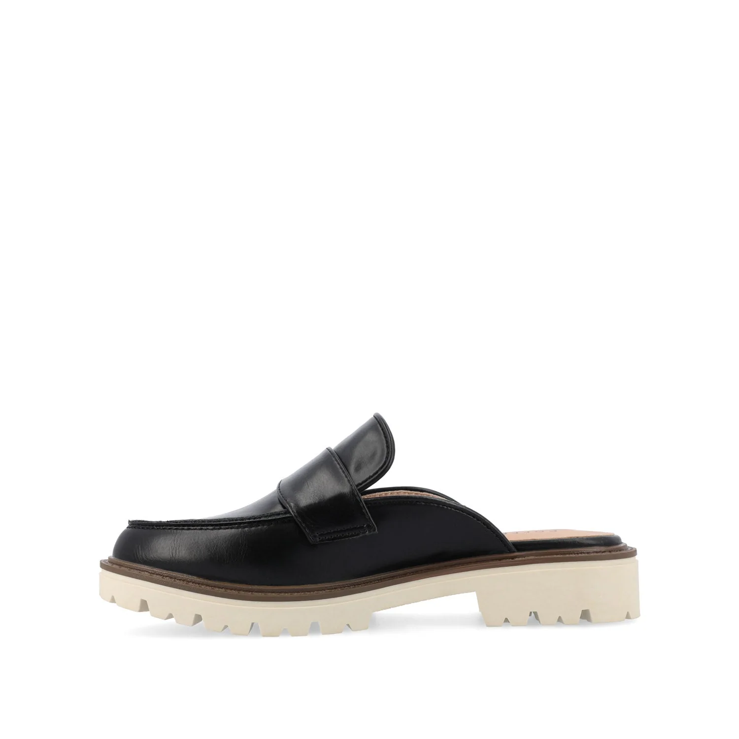MIYCAH MULED LOAFER FLATS IN FAUX SUEDE - Black - Image 3