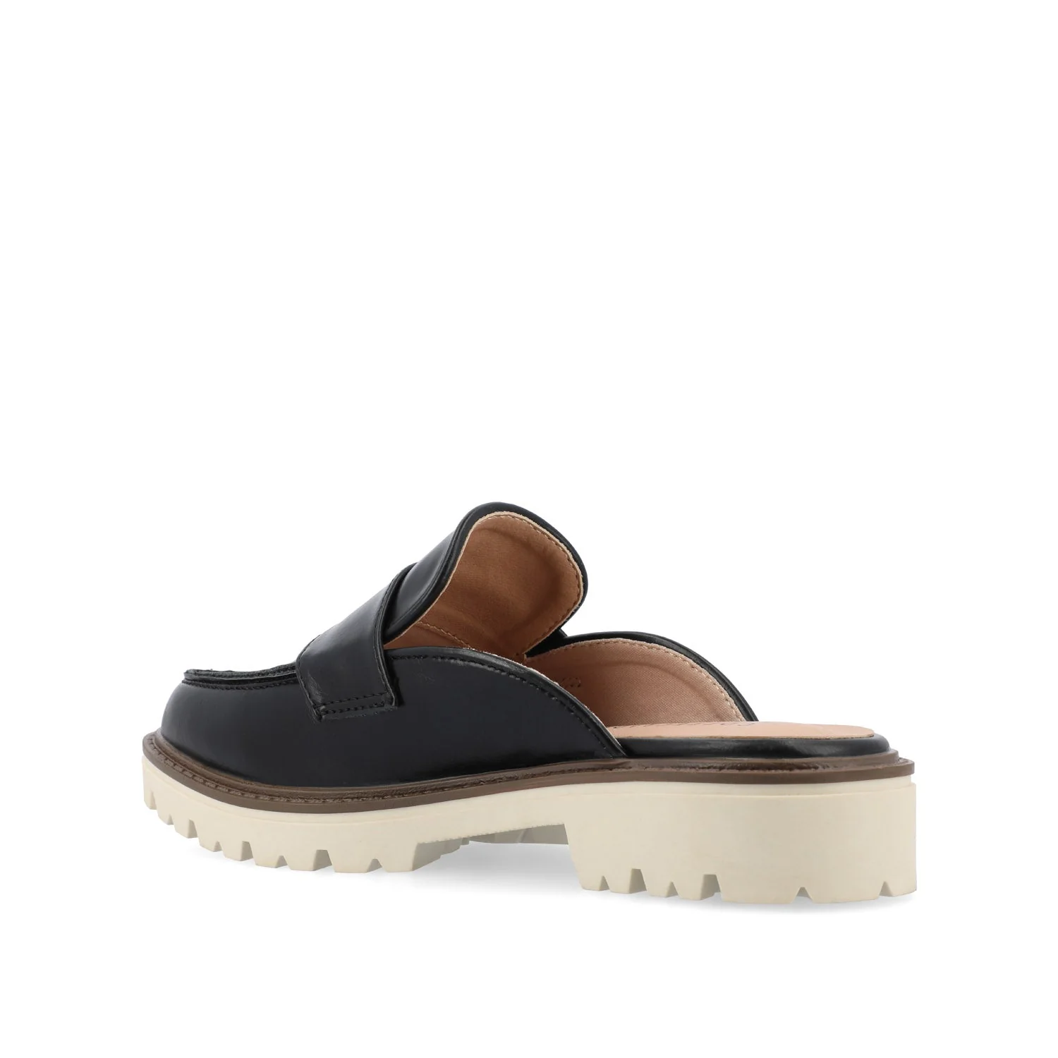 MIYCAH MULED LOAFER FLATS IN FAUX SUEDE - Black - Image 4