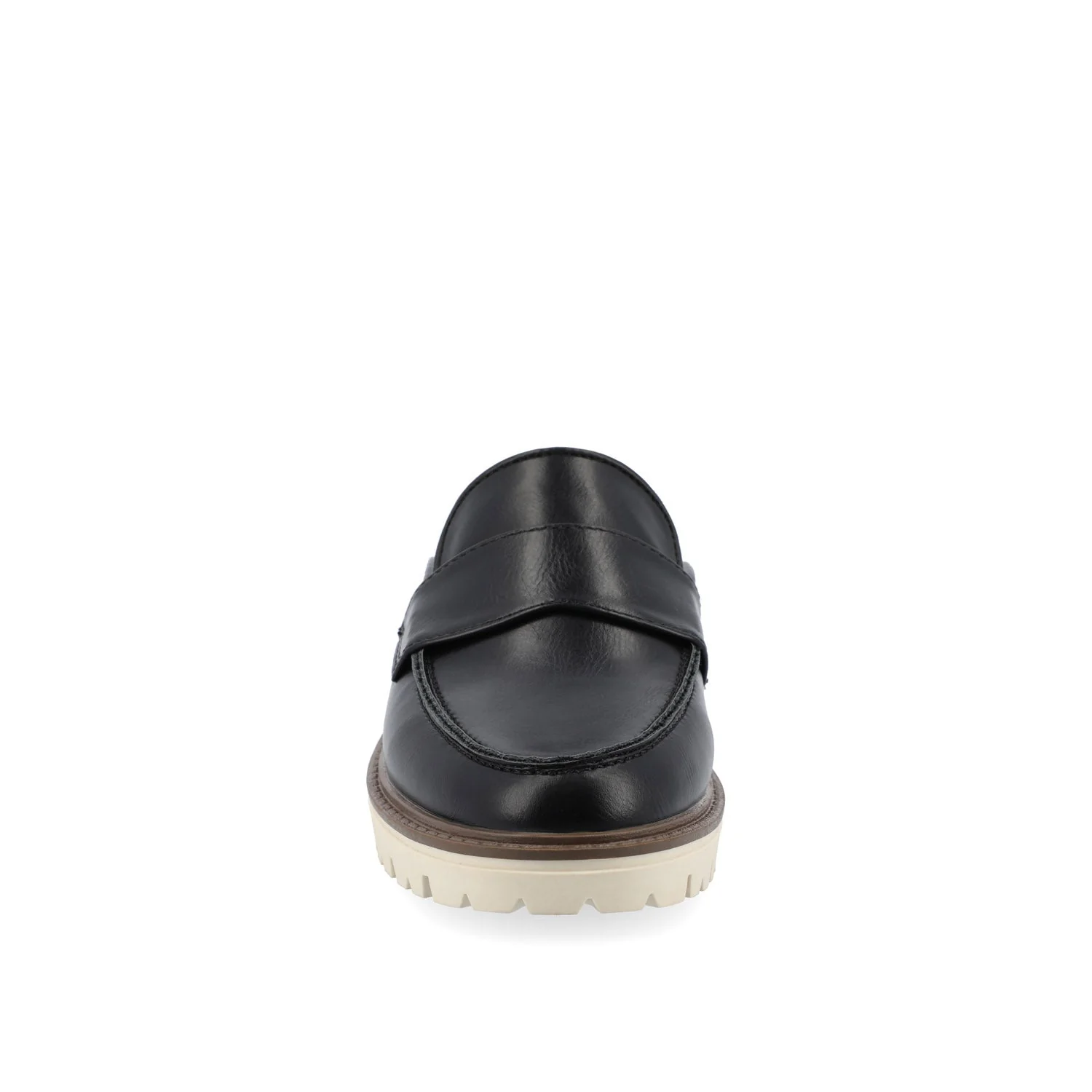 MIYCAH MULED LOAFER FLATS IN FAUX SUEDE - Black - Image 5