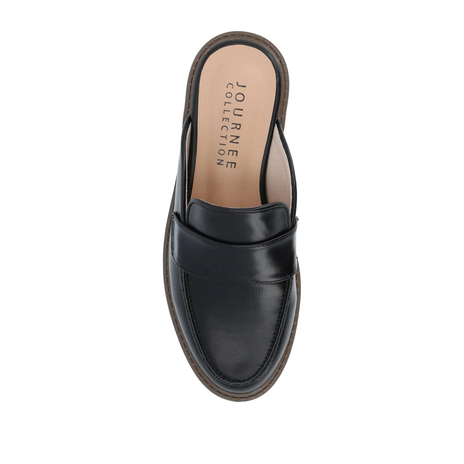 MIYCAH MULED LOAFER FLATS IN FAUX SUEDE - Black - Image 6