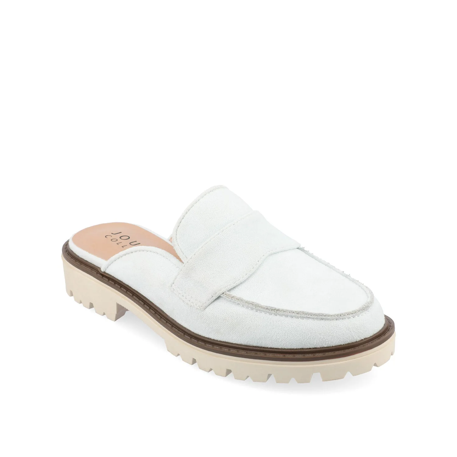 MIYCAH MULED LOAFER FLATS IN FAUX SUEDE - Blue - Image 2