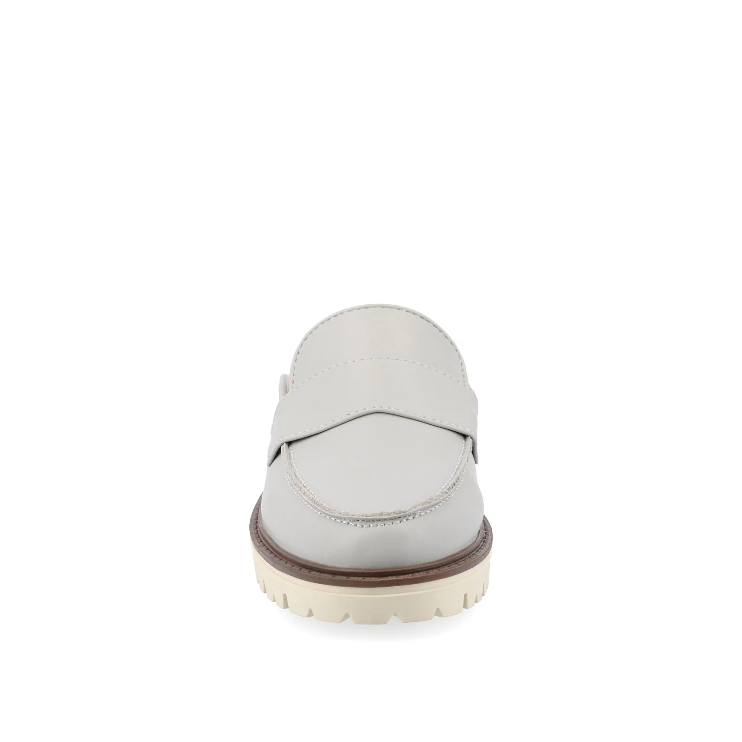 MIYCAH MULED LOAFER FLATS IN FAUX SUEDE - Grey - Image 5