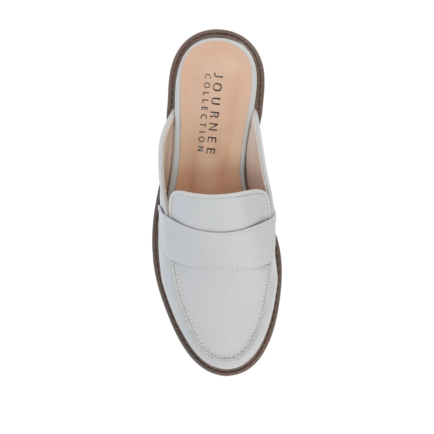 MIYCAH MULED LOAFER FLATS IN FAUX SUEDE - Grey - Image 6