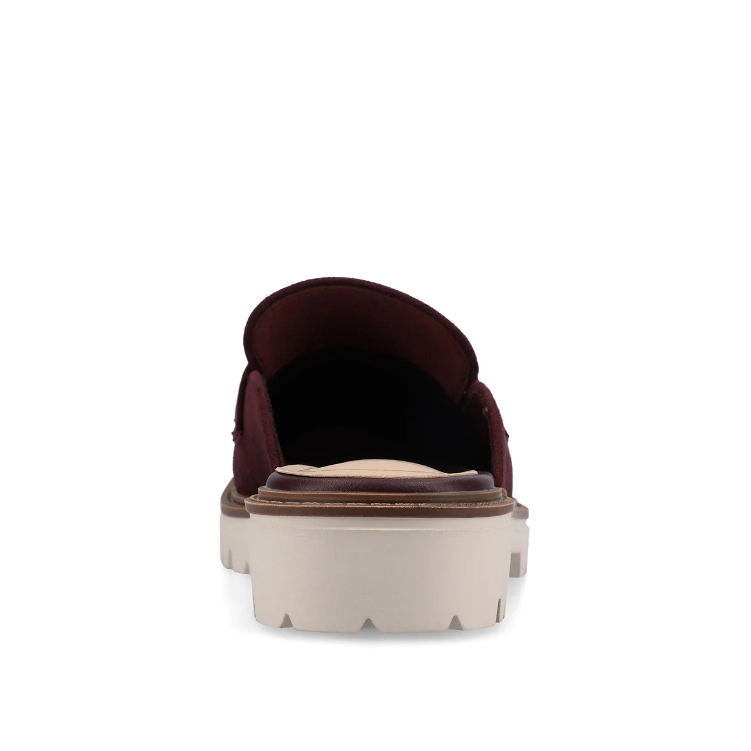 MIYCAH MULED LOAFER FLATS IN FAUX SUEDE - Oxblood Nubuck - Image 6