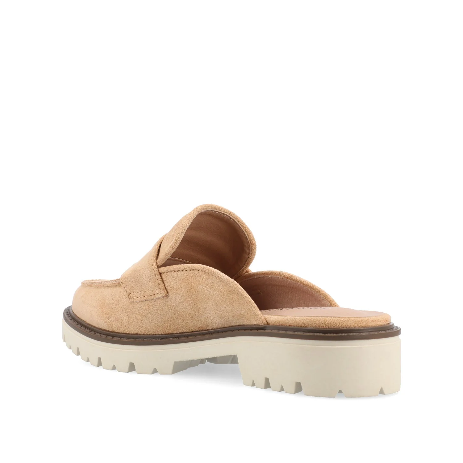 MIYCAH MULED LOAFER FLATS IN FAUX SUEDE - Tan - Image 4