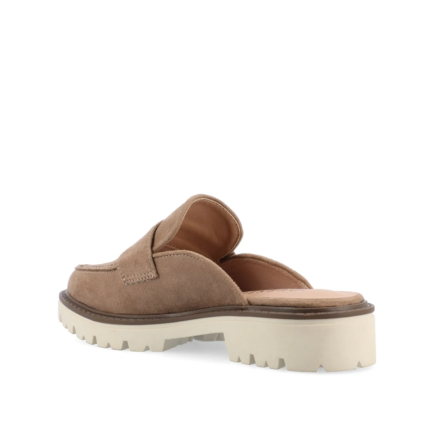 MIYCAH MULED LOAFER FLATS IN FAUX SUEDE - Taupe - Image 4