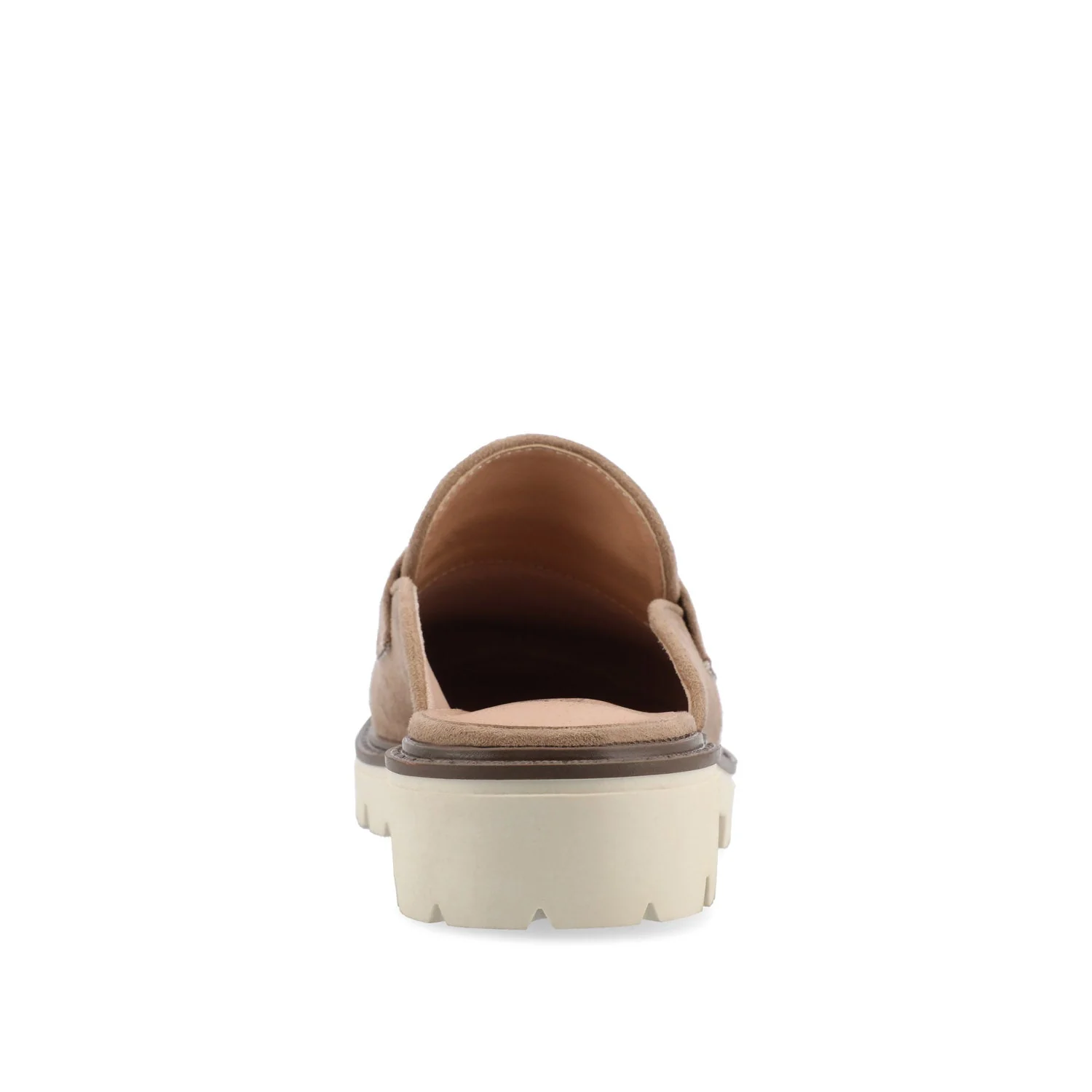 MIYCAH MULED LOAFER FLATS IN FAUX SUEDE - Taupe - Image 7