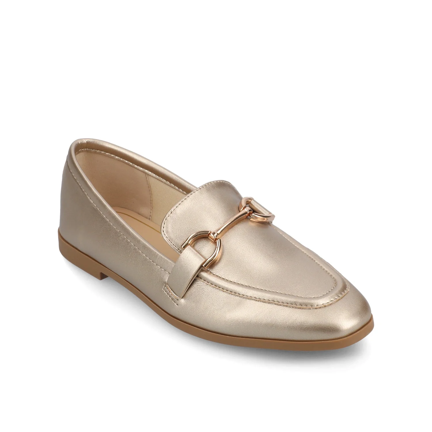 MIZZA LOAFER FLATS IN VEGAN LEATHER - Champagne PU - Image 2