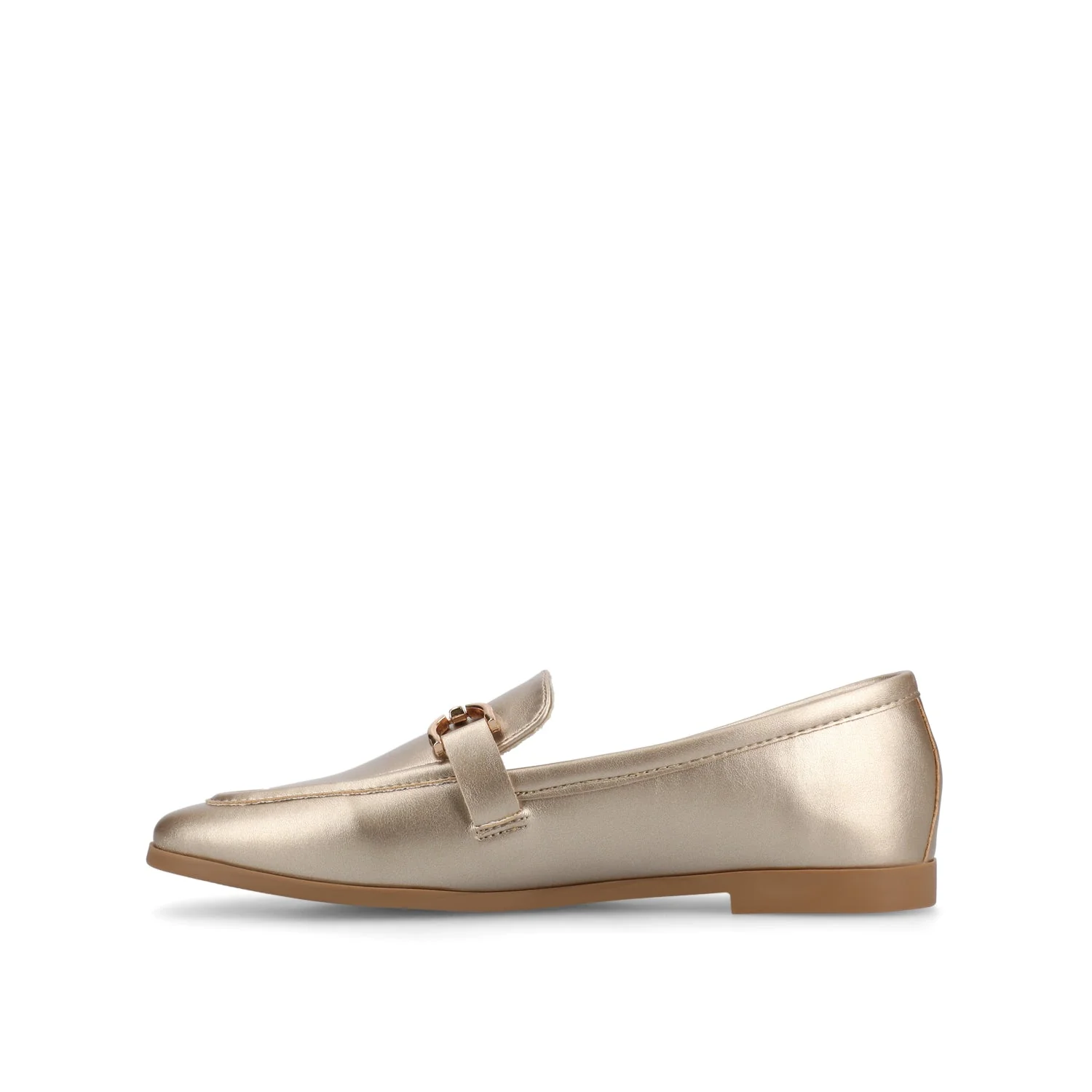 MIZZA LOAFER FLATS IN VEGAN LEATHER - Champagne PU - Image 3