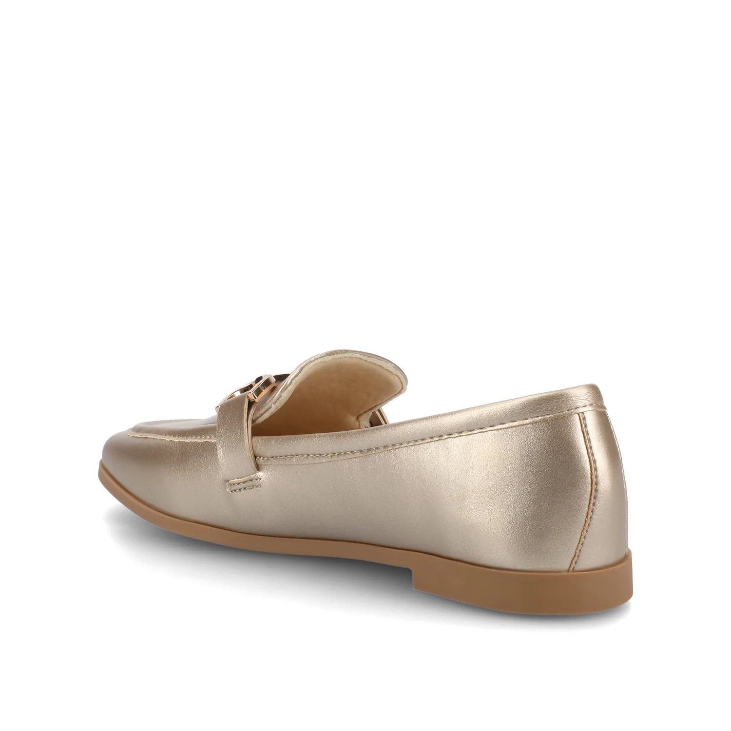 MIZZA LOAFER FLATS IN VEGAN LEATHER - Champagne PU - Image 4